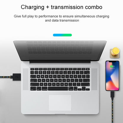 3m Nylon Netting Style USB Data Transfer Charging Cable for iPhone, iPad(Orange) - Normal Style Cable by PMC Jewellery | Online Shopping South Africa | PMC Jewellery | Buy Now Pay Later Mobicred