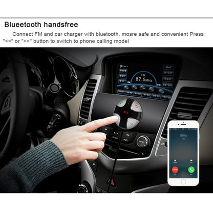 FM29B Bluetooth FM Transmitter Hands-free Car Kit, Car Charger, For iPhone, Galaxy, Sony, Lenovo, HTC, Huawei, and other Smartphones - Bluetooth Car Kits by PMC Jewellery | Online Shopping South Africa | PMC Jewellery | Buy Now Pay Later Mobicred