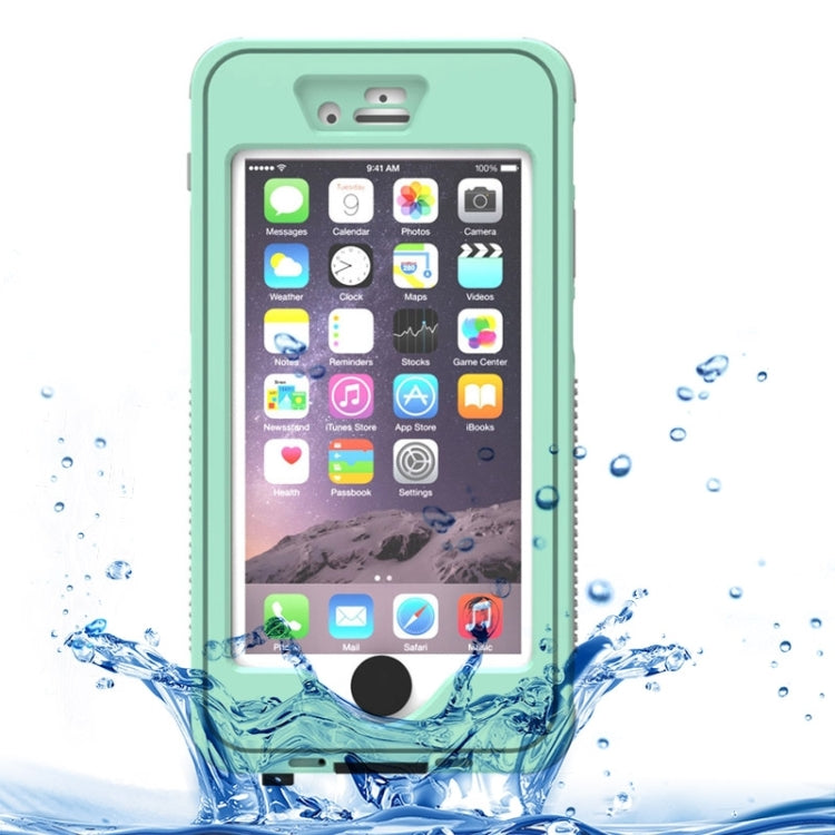 Waterproof Dustproof Shockproof Crushproof Noctilucent Protective Case with Holder for iPhone 6 & 6S(Green) - More iPhone Cases by PMC Jewellery | Online Shopping South Africa | PMC Jewellery