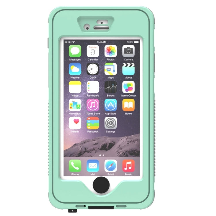 Waterproof Dustproof Shockproof Crushproof Noctilucent Protective Case with Holder for iPhone 6 & 6S(Green) - More iPhone Cases by PMC Jewellery | Online Shopping South Africa | PMC Jewellery