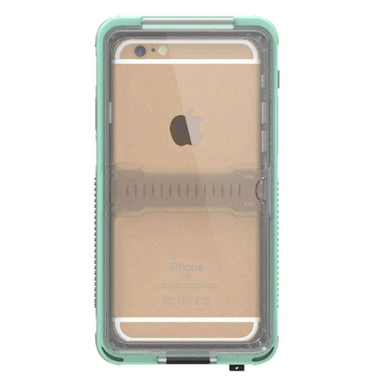 Waterproof Dustproof Shockproof Crushproof Noctilucent Protective Case with Holder for iPhone 6 & 6S(Green) - More iPhone Cases by PMC Jewellery | Online Shopping South Africa | PMC Jewellery