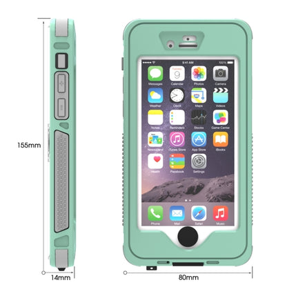 Waterproof Dustproof Shockproof Crushproof Noctilucent Protective Case with Holder for iPhone 6 & 6S(Green) - More iPhone Cases by PMC Jewellery | Online Shopping South Africa | PMC Jewellery