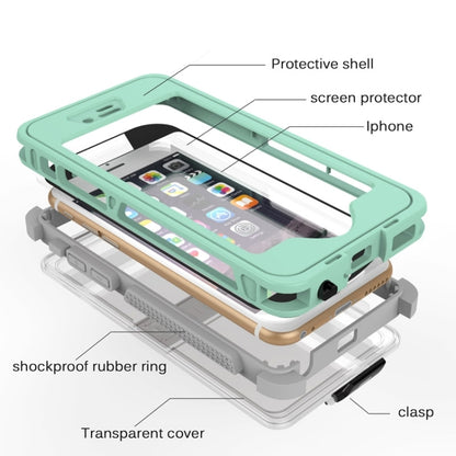 Waterproof Dustproof Shockproof Crushproof Noctilucent Protective Case with Holder for iPhone 6 & 6S(Green) - More iPhone Cases by PMC Jewellery | Online Shopping South Africa | PMC Jewellery