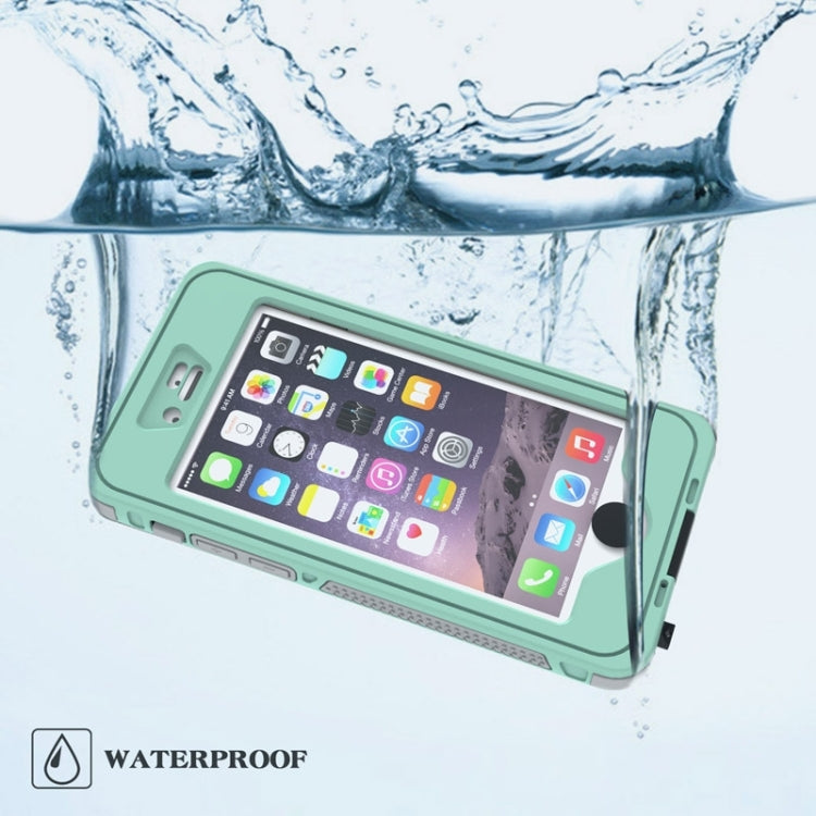 Waterproof Dustproof Shockproof Crushproof Noctilucent Protective Case with Holder for iPhone 6 & 6S(Green) - More iPhone Cases by PMC Jewellery | Online Shopping South Africa | PMC Jewellery