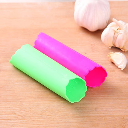 5 PCS Soft Resin Tube Shaped Reusable Magic Handheld Rolling Garlic Peeler Kitchen Tools (Random Color Delivery) - Cutter & Peeler by PMC Jewellery | Online Shopping South Africa | PMC Jewellery