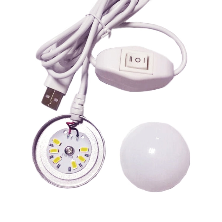 5W Dimmable USB LED Light Bulb with Magnetic, USB-5W-W 5V 160-180Lumens 6 LED - USB Light by PMC Jewellery | Online Shopping South Africa | PMC Jewellery | Buy Now Pay Later Mobicred