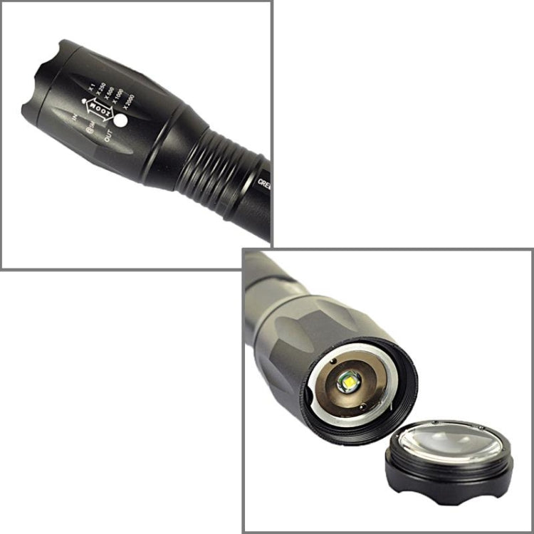 LT-XD 1 x XML-T6 White Light LED Flashlight , 1800 LM 5-Modes(Black) - LED Flashlight by PMC TechLife | Online Shopping South Africa | PMC TechLife | Buy Now Pay Later Mobicred