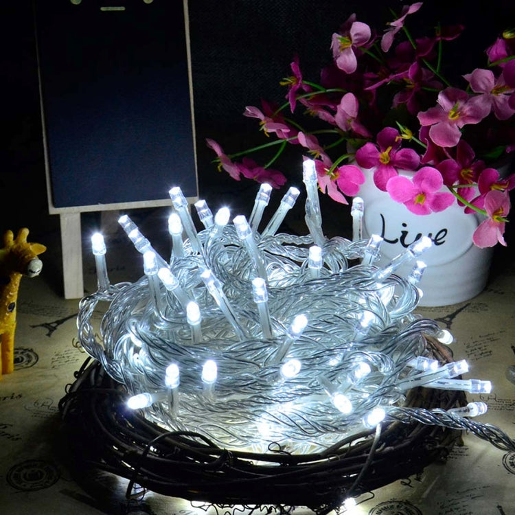 Waterproof  String Light, Length: 10m, 100 LED Light with Controller, Flashing / Fading / Chasing Effect, AC 220V, EU Plug(White Light) - Holiday Lights by PMC TechLife | Online Shopping South Africa | PMC TechLife | Buy Now Pay Later Mobicred