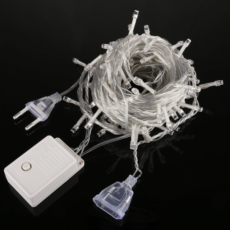 Waterproof  String Light, Length: 10m, 100 LED, Flashing / Fading / Chasing Effect, with Controller, AC 220V, EU Plug(Yellow Light) - free shipping - PMC TechLife - Order now!