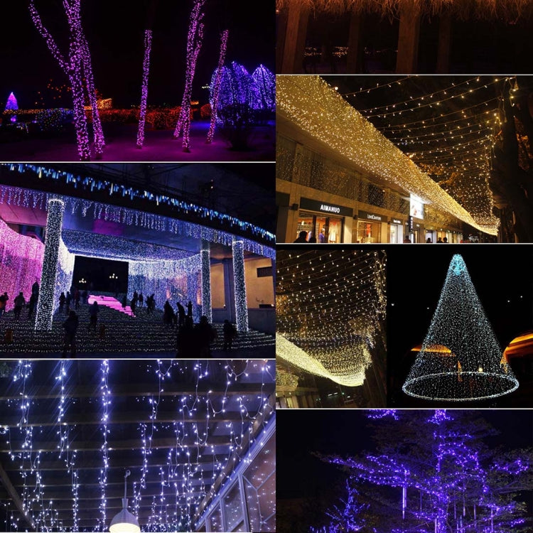 Waterproof  String Light, Length: 10m, 100 LED Light with Controller, Flashing / Fading / Chasing Effect, AC 220V, EU Plug(Orange Light) - Holiday Lights by PMC TechLife | Online Shopping South Africa | PMC TechLife | Buy Now Pay Later Mobicred