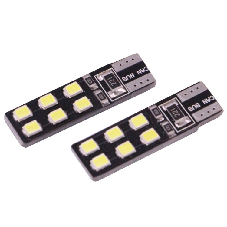 2 PCS T10 2.5W 90LM White Light 12 LED 2835 SMD CANBUS Car Signal Light Bulb - Clearance Lights by PMC Jewellery | Online Shopping South Africa | PMC Jewellery | Buy Now Pay Later Mobicred