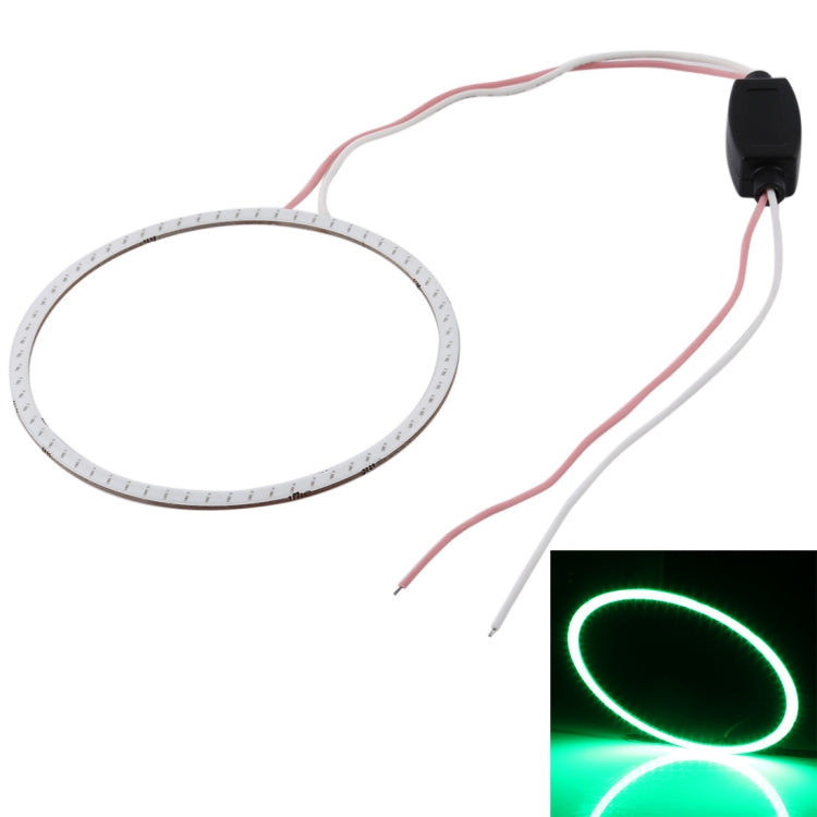 90mm 5W 180LM Angel Eyes Circles Car Headlight COB LED Lights for Vehicles, DC 12-24V (Green Light) - Eagle Eye Lamps by PMC Jewellery | Online Shopping South Africa | PMC Jewellery | Buy Now Pay Later Mobicred