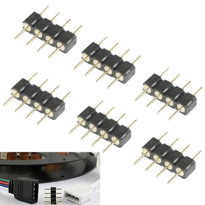 4 Pin Male Connector for RGB LED SMD Strip Light (100pcs in one packaging, the price is for 100pcs) - Connector & Plug by PMC Jewellery | Online Shopping South Africa | PMC Jewellery