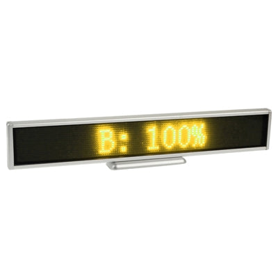 Programmable LED Moving Scrolling Message Display Sign Indoor Board, Yellow Programmable LED Moving Scrolling Message Display Sign Indoor Board, Display Resolution: 128 x 16 Pixels, Length: 41cm - LED Billboard by PMC Jewellery | Online Shopping South Africa | PMC Jewellery | Buy Now Pay Later Mobicred