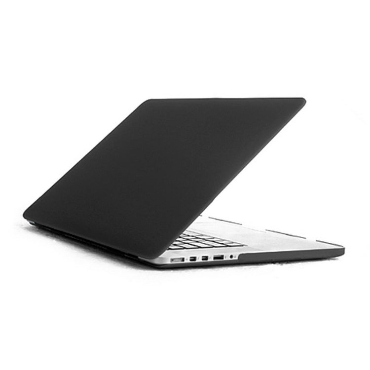 ENKAY for MacBook Pro Retina 13.3 inch (US Version) / A1425 / A1502 4 in 1 Frosted Hard Shell Plastic Protective Case with Screen Protector & Keyboard Guard & Anti-dust Plugs(Black) - MacBook Pro Cases by ENKAY | Online Shopping South Africa | PMC Jewellery