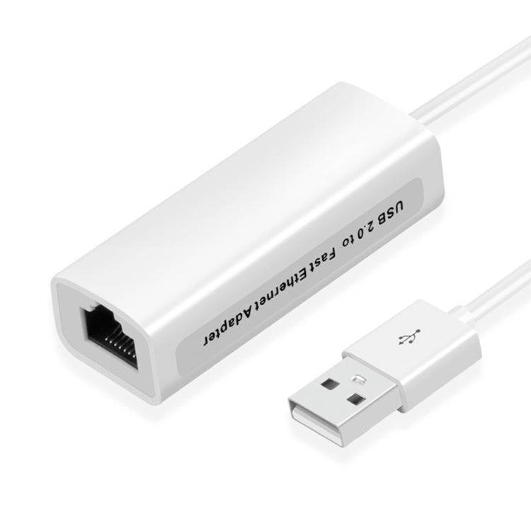 High Speed USB 2.0 Fast Ethernet Adapter(White) - Cable & Adapter by PMC Jewellery | Online Shopping South Africa | PMC Jewellery | Buy Now Pay Later Mobicred