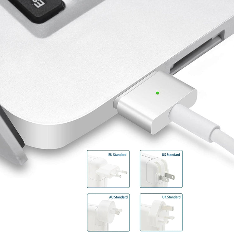 A1435 60W 16.5V 3.65A 5 Pin MagSafe 2 Power Adapter for MacBook, Cable Length: 1.6m, US Plug(White) - Cable & Adapter by PMC Jewellery | Online Shopping South Africa | PMC Jewellery | Buy Now Pay Later Mobicred