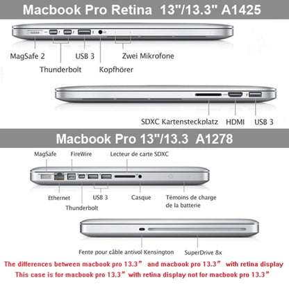 ENKAY for MacBook Pro Retina 13.3 inch (US Version) / A1425 / A1502 4 in 1 Crystal Hard Shell Plastic Protective Case with Screen Protector & Keyboard Guard & Anti-dust Plugs(White) - MacBook Pro Cases by ENKAY | Online Shopping South Africa | PMC Jewellery | Buy Now Pay Later Mobicred