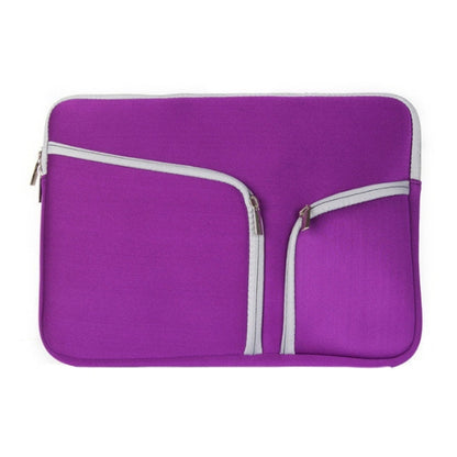 Double Pocket Zip Handbag Laptop Bag for Macbook Air 11.6 inch(Purple) - Protective Bags by PMC Jewellery | Online Shopping South Africa | PMC Jewellery | Buy Now Pay Later Mobicred