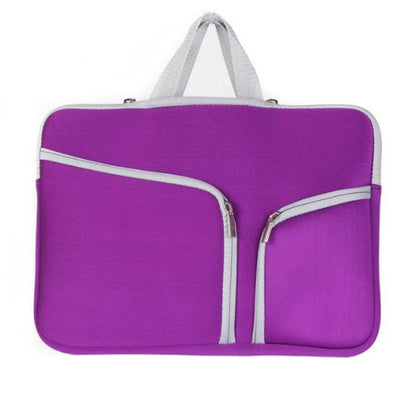 Double Pocket Zip Handbag Laptop Bag for Macbook Air 13 inch(Purple) - Protective Bags by PMC Jewellery | Online Shopping South Africa | PMC Jewellery | Buy Now Pay Later Mobicred