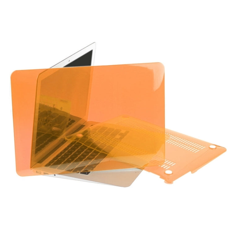 ENKAY for Macbook Air 13.3 inch (US Version) / A1369 / A1466 Hat-Prince 3 in 1 Crystal Hard Shell Plastic Protective Case with Keyboard Guard & Port Dust Plug(Orange) - MacBook Air Cases by ENKAY | Online Shopping South Africa | PMC Jewellery | Buy Now Pay Later Mobicred