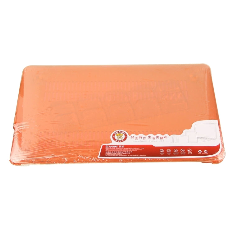 ENKAY for Macbook Air 13.3 inch (US Version) / A1369 / A1466 Hat-Prince 3 in 1 Crystal Hard Shell Plastic Protective Case with Keyboard Guard & Port Dust Plug(Orange) - MacBook Air Cases by ENKAY | Online Shopping South Africa | PMC Jewellery | Buy Now Pay Later Mobicred