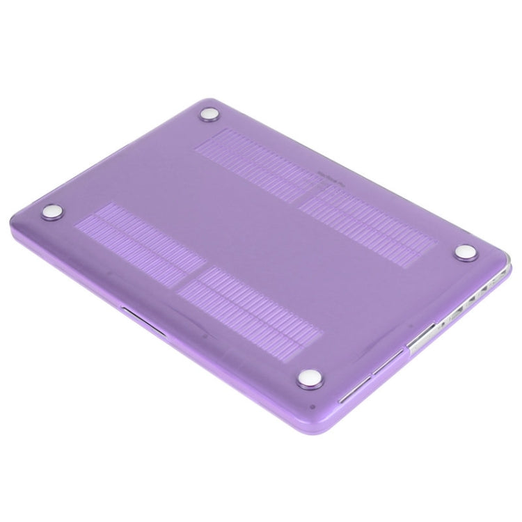 ENKAY for Macbook Pro Retina 15.4 inch (US Version) / A1398 Hat-Prince 3 in 1 Crystal Hard Shell Plastic Protective Case with Keyboard Guard & Port Dust Plug(Purple) - MacBook Pro Cases by ENKAY | Online Shopping South Africa | PMC Jewellery | Buy Now Pay Later Mobicred