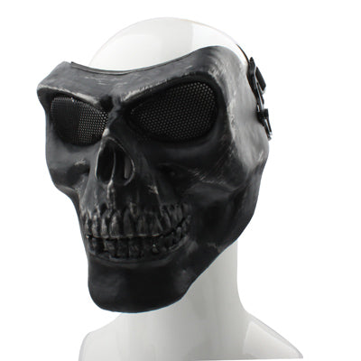 High Intensity Terrifying Evil Facepiece Skeleton Anti BB Bomb Face Mask with Elastic Bands(Black) - Halloween Masks by PMC TechLife | Online Shopping South Africa | PMC TechLife | Buy Now Pay Later Mobicred