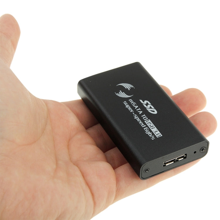 6gb/s mSATA Solid State Disk SSD to USB 3.0 Hard Disk Case(Black) - HDD Enclosure by PMC TechLife | Online Shopping South Africa | PMC TechLife