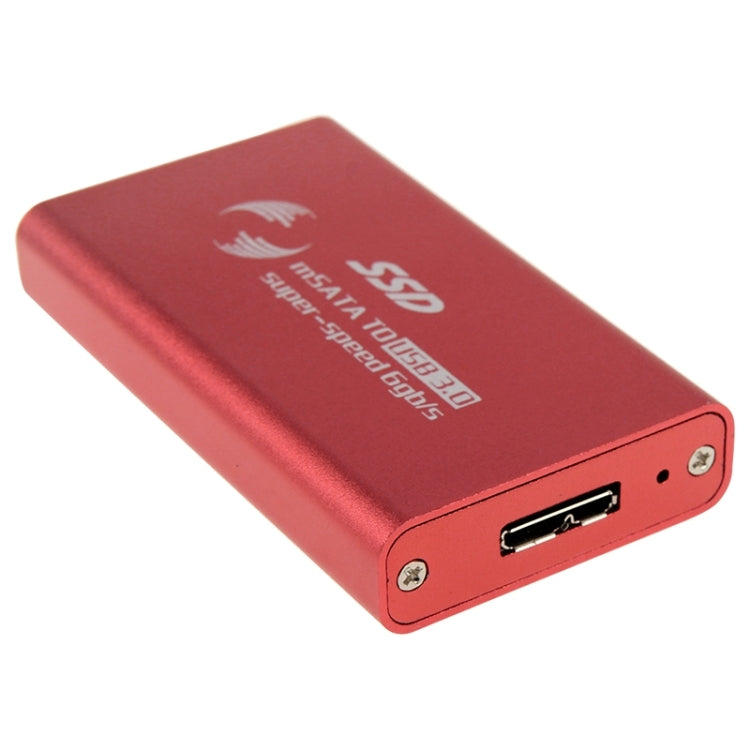 6gb/s mSATA Solid State Disk SSD to USB 3.0 Hard Disk Case(Red) - free shipping - PMC Jewellery - Order now!