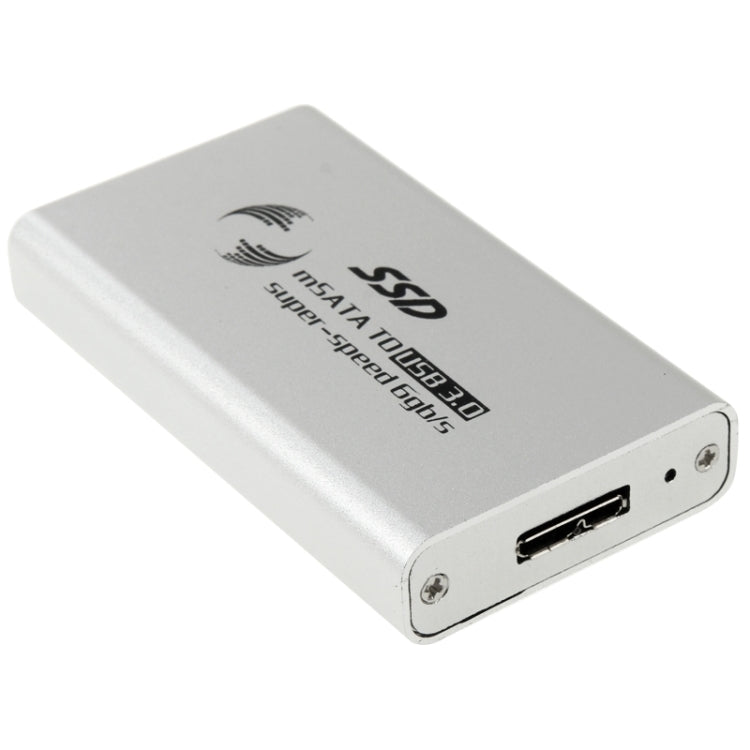 6gb/s mSATA Solid State Disk SSD to USB 3.0 Hard Disk Case(Silver) - HDD Enclosure by PMC Jewellery | Online Shopping South Africa | PMC Jewellery | Buy Now Pay Later Mobicred