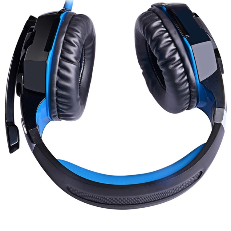 EACH G2000 Over-ear Stereo Bass Gaming Headset with Mic & LED Light for Computer, Cable Length: 2.2m(Blue) - Multimedia Headset by KOTION EACH | Online Shopping South Africa | PMC Jewellery | Buy Now Pay Later Mobicred