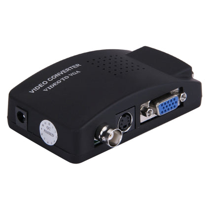 BNC / S-Video to VGA Video Converter(US Plug) - Video Converter by PMC Jewellery | Online Shopping South Africa | PMC Jewellery | Buy Now Pay Later Mobicred