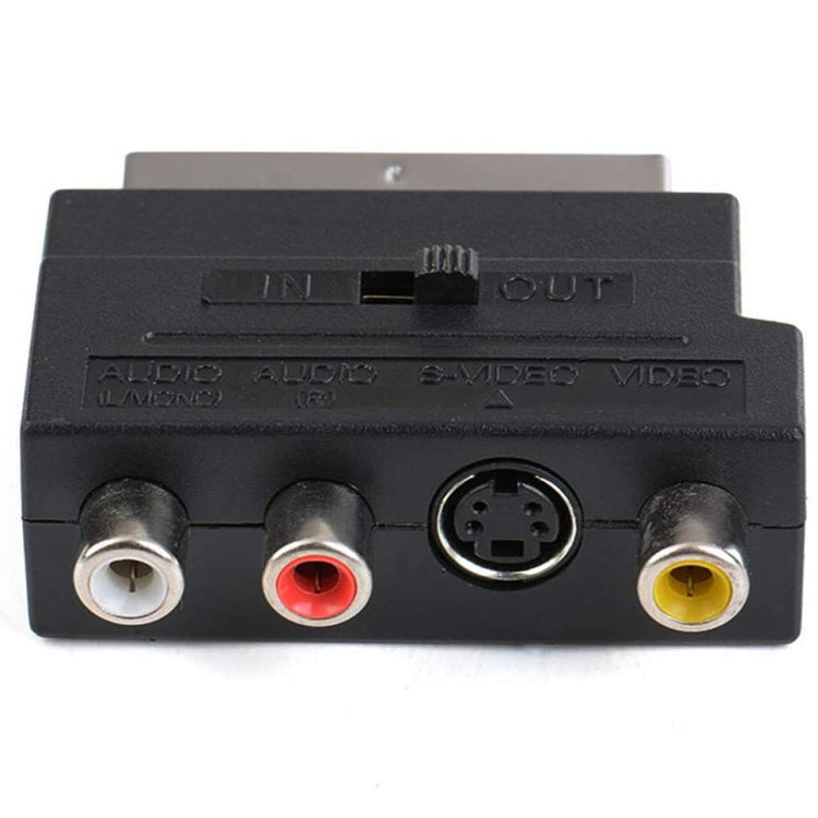 Scart Male to Female with Composite AV + S-Video Sockets(Black) - free shipping - PMC TechLife - Order now!