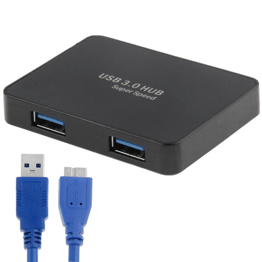 CR-H302 Mirror Surface 4 Ports USB 3.0 Super Speed 5Gbps HUB + 60cm USB 3.0 Transmission Cable(Black) - USB 3.0 HUB by PMC Jewellery | Online Shopping South Africa | PMC Jewellery | Buy Now Pay Later Mobicred