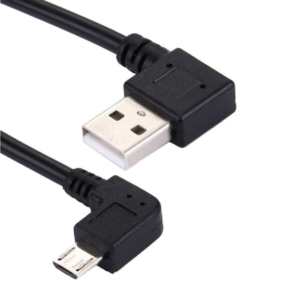 27cm 90 Degree Left Angle Micro USB to 90 Degree Left Angle USB Data / Charging Cable - Micro USB Cable by PMC Jewellery | Online Shopping South Africa | PMC Jewellery | Buy Now Pay Later Mobicred