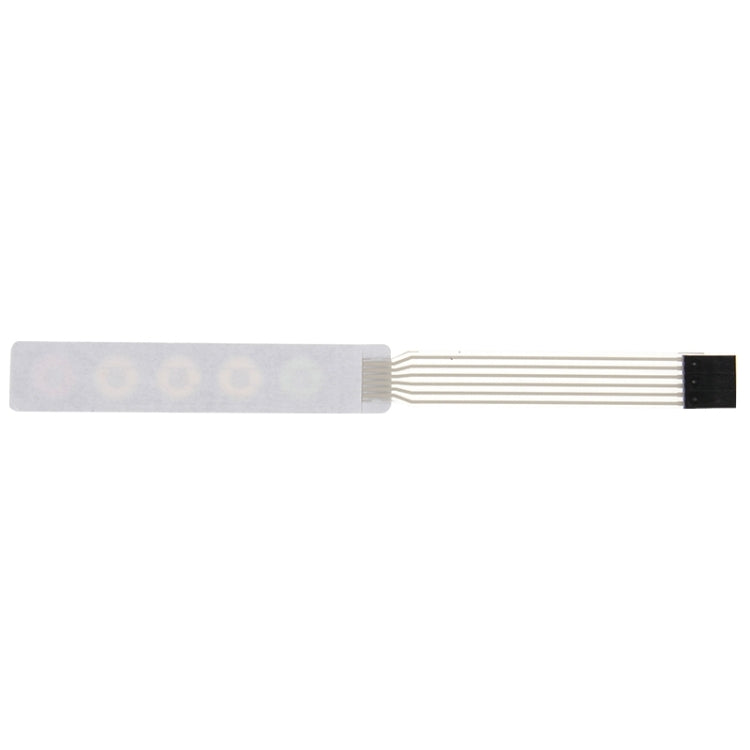 10 PCS Matrix 1 x 5 Keys Membrane Switch Keypad - Module by PMC TechLife | Online Shopping South Africa | PMC TechLife | Buy Now Pay Later Mobicred
