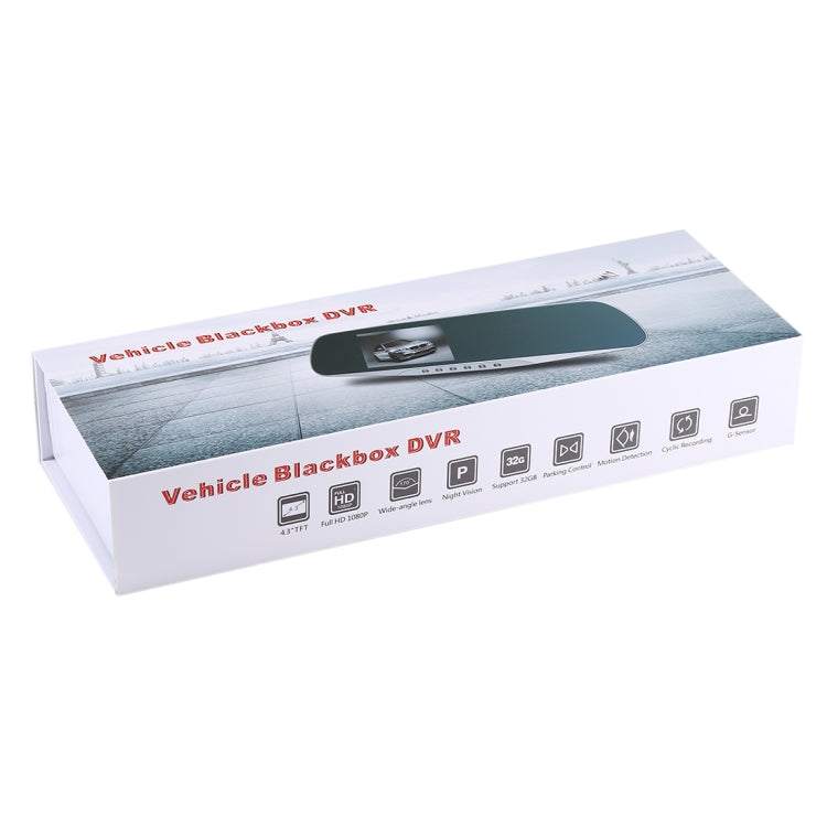 G832 HD 1080P 4.3 inch Screen Display Rearview Mirror Vehicle DVR, Novatek 96223 Programs, 170 Degree A+ Wide Angle Viewing, Support Loop Recording / Motion Detection Function - Car DVRs by PMC TechLife | Online Shopping South Africa | PMC TechLife | Buy Now Pay Later Mobicred