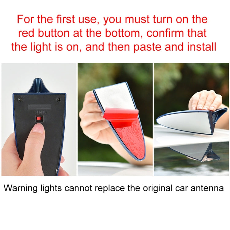 Solar Shark Fin High-positioned Alarm Light(Grey) - Warning Lights by PMC TechLife | Online Shopping South Africa | PMC TechLife | Buy Now Pay Later Mobicred