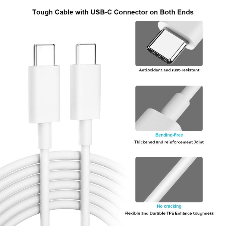 2m USB-C / Type-C 3.1 Male Connector to Male Extension Data Cable(White) - USB-C & Type-C Cable by PMC Jewellery | Online Shopping South Africa | PMC Jewellery | Buy Now Pay Later Mobicred