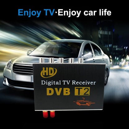 High Speed 90km/h H.264 / AVC MPEG4 Mobile Digital Car DVB-T2 TV Receiver, Suit for Europe / Singapore / Thailand / Africa ect. Market(Black) - DVB-T & Analog Solutions by PMC Jewellery | Online Shopping South Africa | PMC Jewellery | Buy Now Pay Later Mobicred