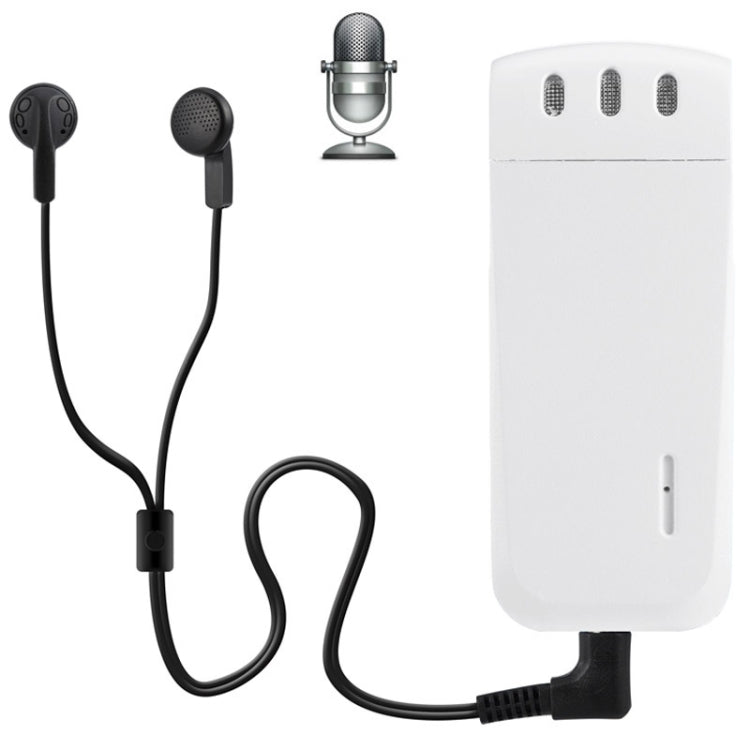 WR-16 Mini Professional 4GB Digital Voice Recorder with Belt Clip, Support WAV Recording Format(White) -  by PMC Jewellery | Online Shopping South Africa | PMC Jewellery | Buy Now Pay Later Mobicred