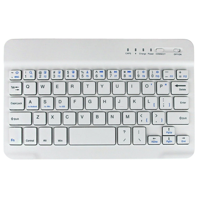 Universal Bluetooth Keyboard with Leather Tablet Case & Holder for Ainol / PiPO / Ramos 9.7 inch / 10.1 inch Tablet PC(White) - Universal Keyboard by PMC Jewellery | Online Shopping South Africa | PMC Jewellery