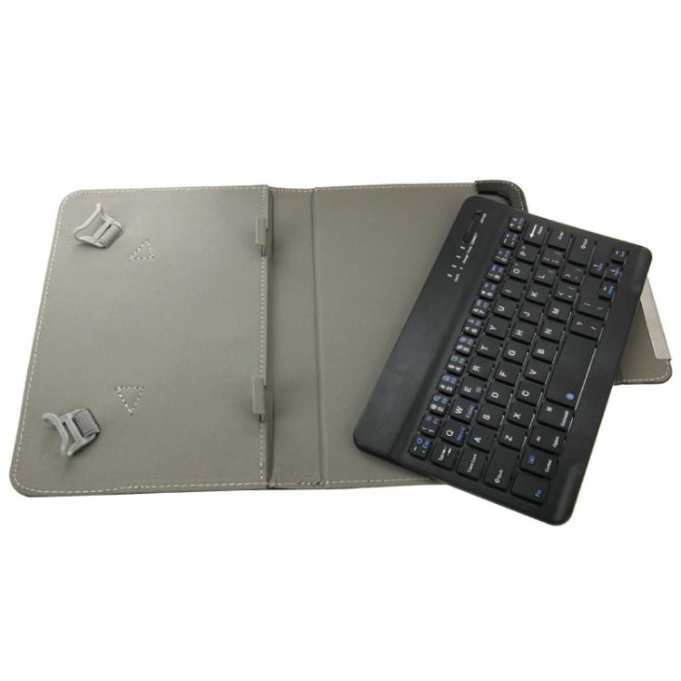 Universal Leather Tablet Case with Separable Bluetooth Keyboard and Holder for 7 inch Tablet PC(Black) - Universal Keyboard by PMC Jewellery | Online Shopping South Africa | PMC Jewellery