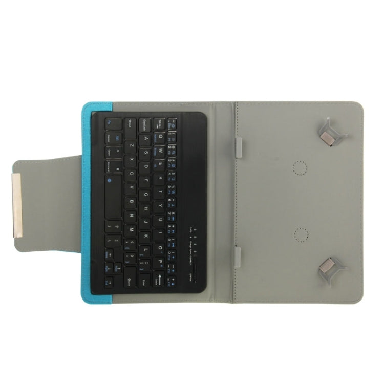 Universal Leather Tablet Case with Separable Bluetooth Keyboard and Holder for 7 inch Tablet PC(Blue) - Universal Keyboard by PMC Jewellery | Online Shopping South Africa | PMC Jewellery