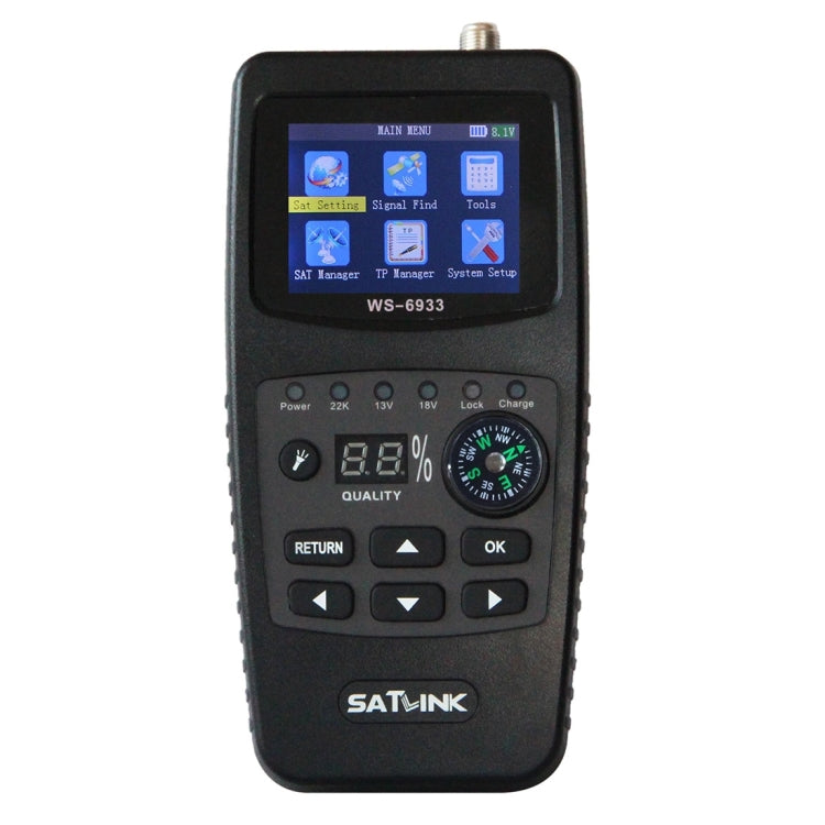 SATLINK WS6933 Portable Digital Satellite Finder Meter, 2.1 inch LCD Colour Screen, DVB-S2/S Signal Pointer(UK Plug) - Satellite Finder by PMC TechLife | Online Shopping South Africa | PMC TechLife | Buy Now Pay Later Mobicred