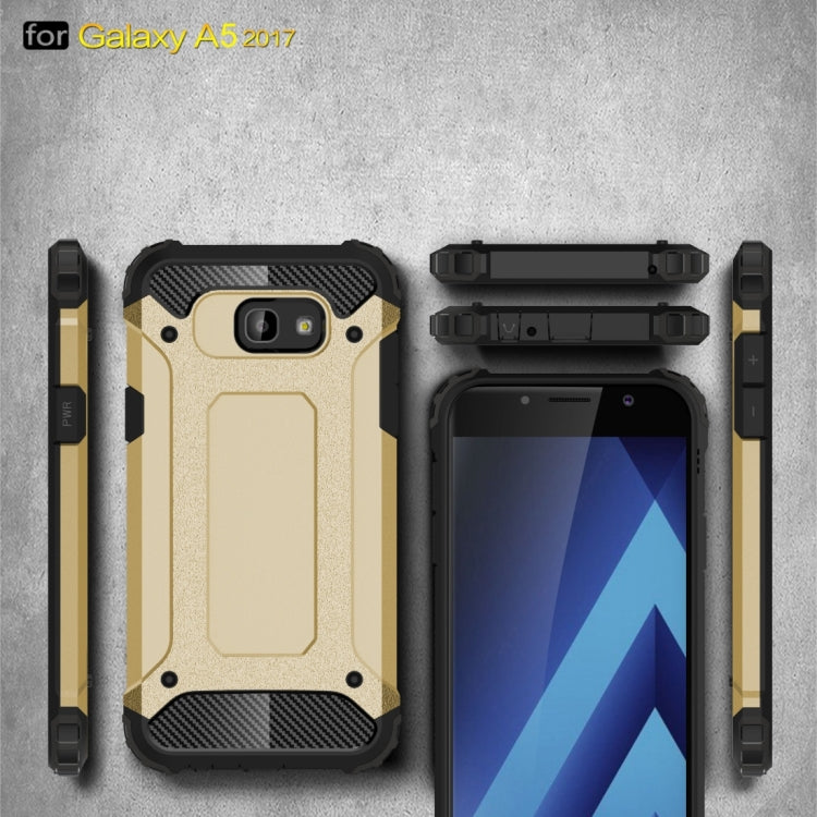 For Galaxy A5 (2017) / A520 Tough Armor TPU + PC Phone Case(Gold) - Galaxy Phone Cases by PMC TechLife | Online Shopping South Africa | PMC TechLife