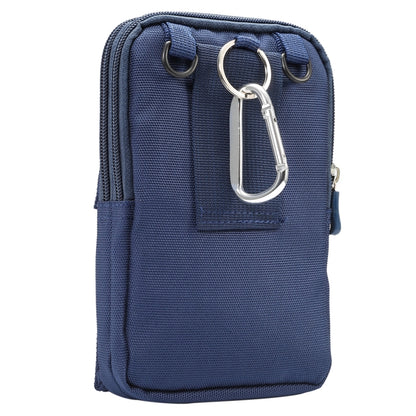 6.4 inch and Below Universal Polyester Men Vertical Style Case Shoulder Carrying Bag with Belt Hole & Climbing Buckle, For iPhone, Samsung, Sony, Huawei, Meizu, Lenovo, ASUS, Oneplus, Xiaomi, Cubot, Ulefone, Letv, DOOGEE, Vkworld, and other (Dark Blue) - More iPhone Cases by PMC Jewellery | Online Shopping South Africa | PMC Jewellery | Buy Now Pay Later Mobicred