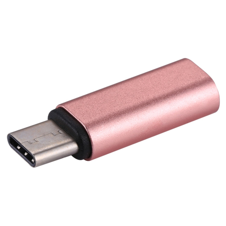 8 Pin Female to USB-C / Type-C Male Metal Shell Adapter, For Galaxy S8 & S8 + / LG G6 / Huawei P10 & P10 Plus / Oneplus 5 / Xiaomi Mi6 & Max 2 and other Smartphones(Rose Gold) - Converter & Adapter by PMC Jewellery | Online Shopping South Africa | PMC Jewellery | Buy Now Pay Later Mobicred