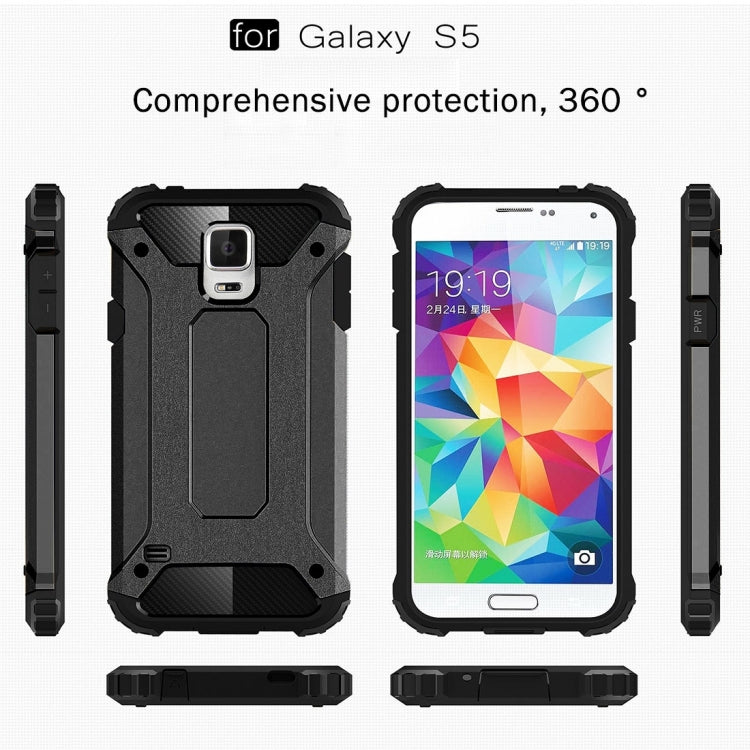 For Galaxy S5 / G900 Tough Armor TPU + PC Combination Case(Black) - Galaxy Phone Cases by PMC Jewellery | Online Shopping South Africa | PMC Jewellery